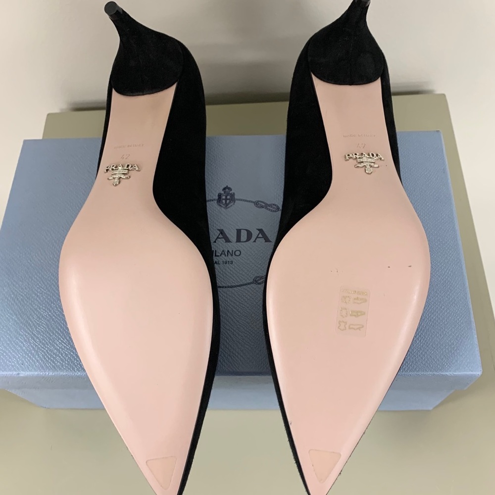 Prada Camosico Heels in Nero/Black - Picture 5 of 7
